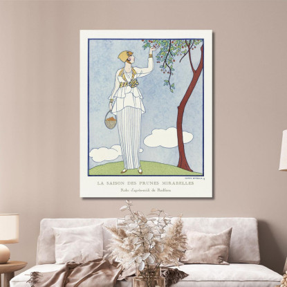 Abito Da Pomeriggio Mirabelle Plum Season Redfern George Barbier gbb87 quadro stampato su tela