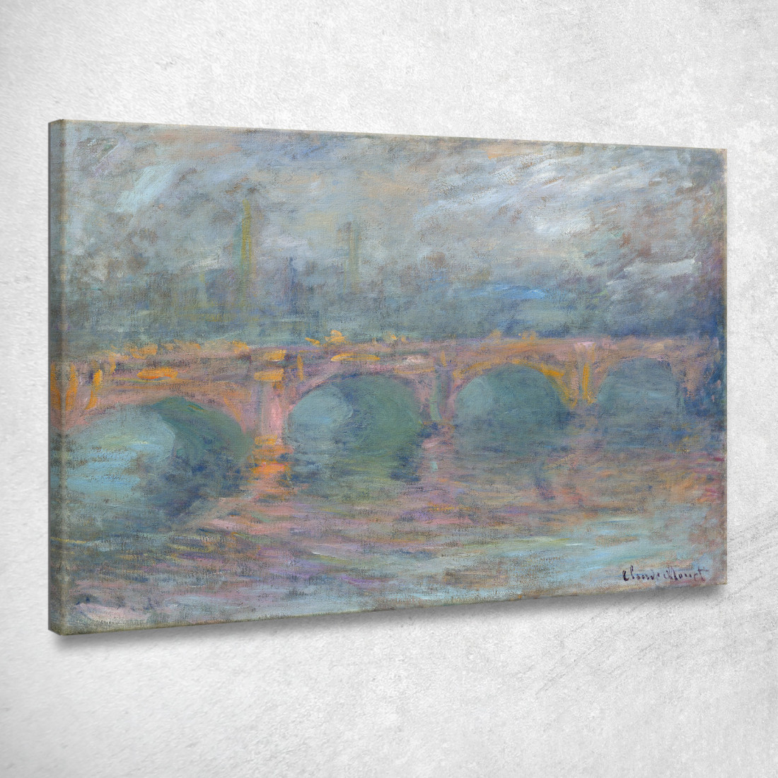 Waterloo Bridge Londra Al Tramonto Claude Monet mnt370 quadro stampato su tela Waterloo Bridge Londra Al Tramonto Claude Monet mnt370 quadro stampato su tela