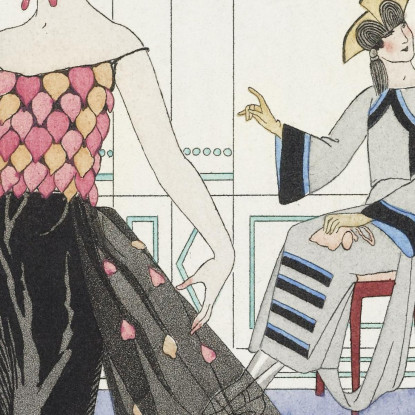 La Toilette Deliziosa George Barbier gbb89 quadro stampato su tela