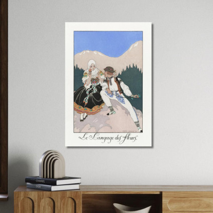 Il Linguaggio Dei Fiori George Barbier gbb110 quadro stampato su tela