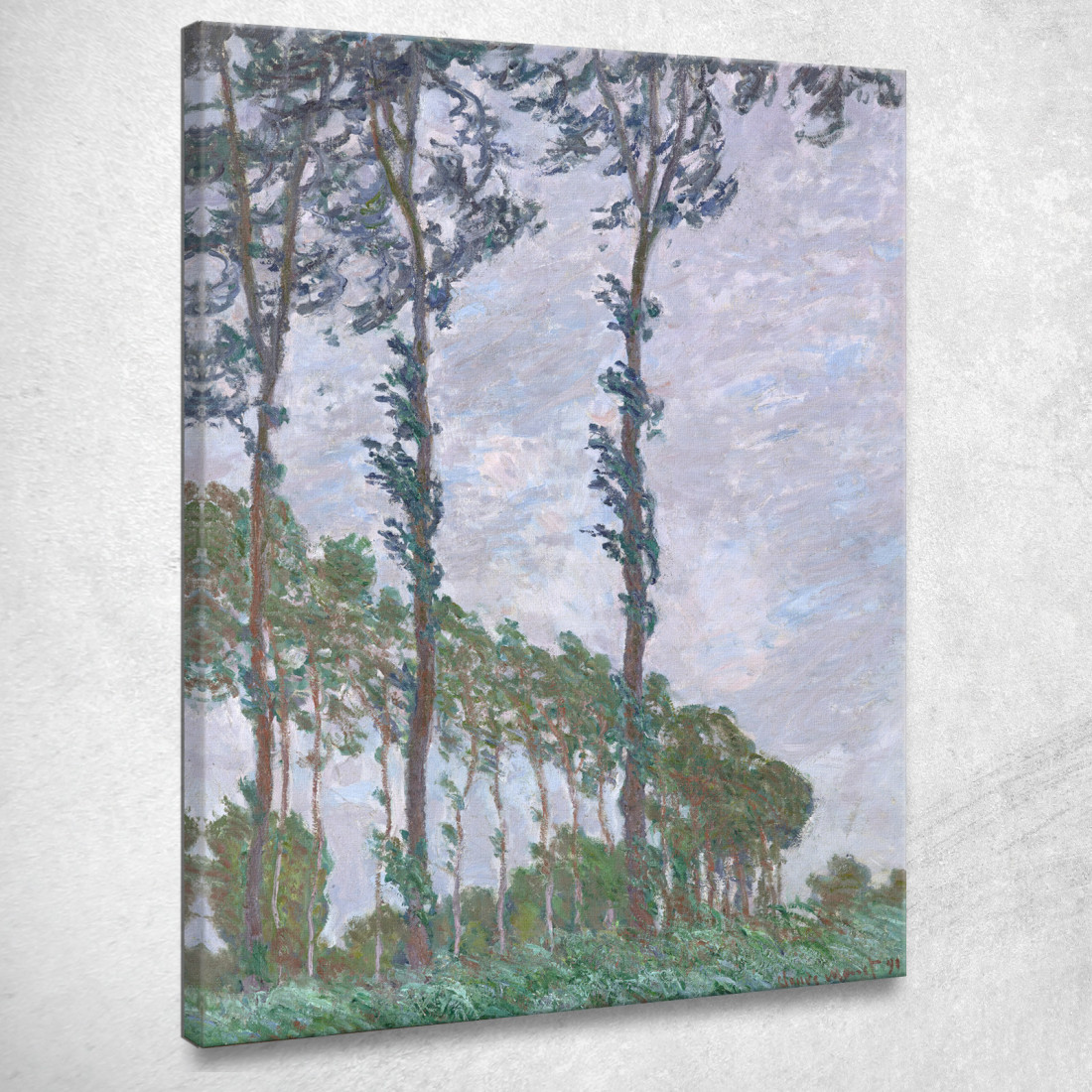 Serie Effetto Vento Dei Pioppi Claude Monet mnt373 quadro stampato su tela