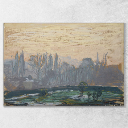 Paesaggio Invernale Con Cielo Serale Claude Monet mnt374 quadro stampato su tela