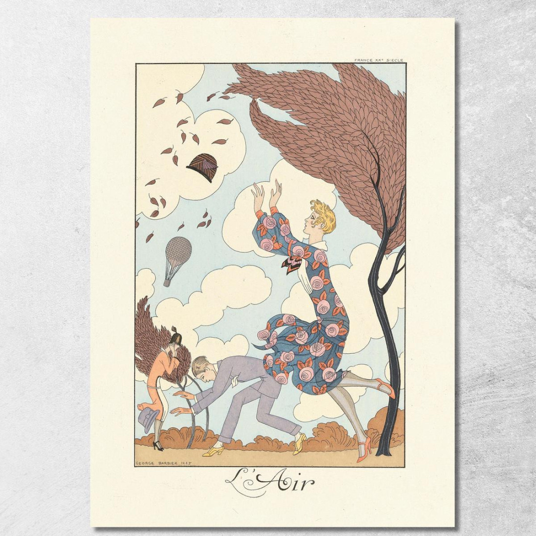 L'Aria George Barbier gbb124 quadro stampato su tela L'Aria George Barbier gbb124 quadro stampato su tela