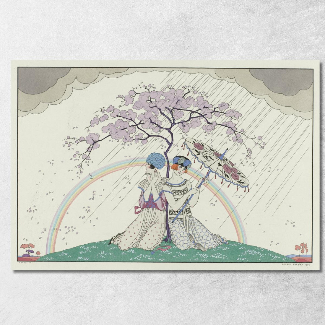 L'Arcobaleno George Barbier gbb128 quadro stampato su tela L'Arcobaleno George Barbier gbb128 quadro stampato su tela