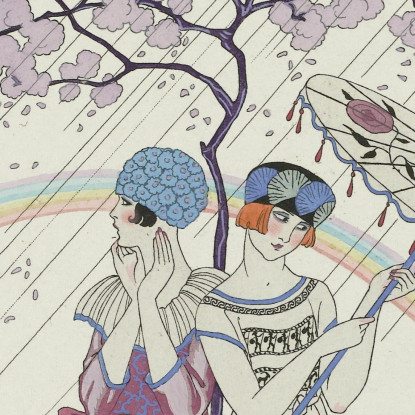 L'Arcobaleno George Barbier gbb128 quadro stampato su tela