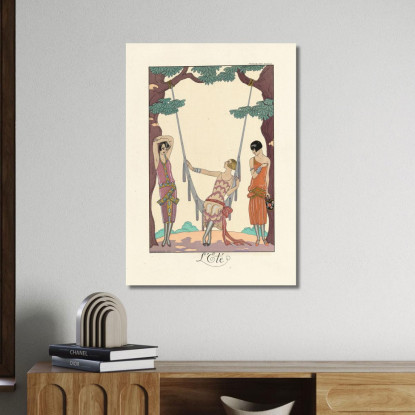 Estate Estate George Barbier gbb134 quadro stampato su tela