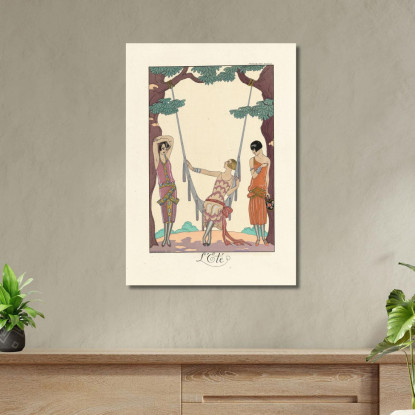 Estate Estate George Barbier gbb134 quadro stampato su tela