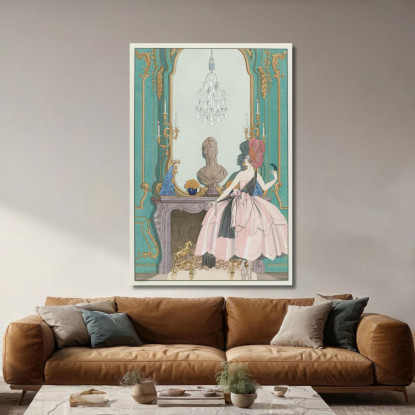 Mademoiselle Sorel In Abito Lungo George Barbier gbb135 quadro stampato su tela