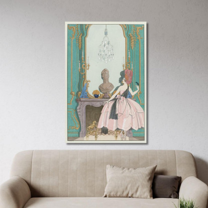 Mademoiselle Sorel In Abito Lungo George Barbier gbb135 quadro stampato su tela