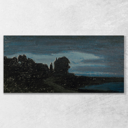 Yport Di Notte Claude Monet mnt377 quadro stampato su tela