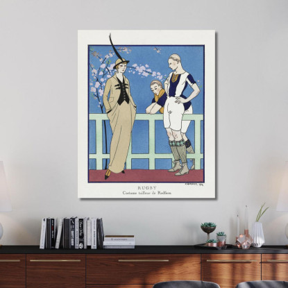 Abito Sartoriale Rugby Redfern Della Gazette Du Bon Ton N. 4 Pl. 39 George Barbier gbb151 quadro stampato su tela