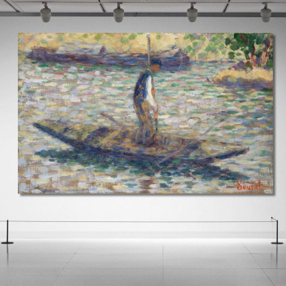 Un Pescatore Georges Seurat gsr1 quadro stampato su tela