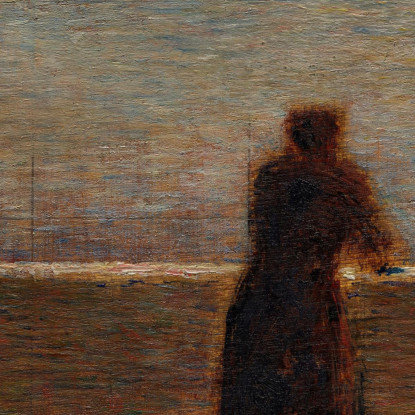 Un Uomo Appoggiato A Un Parapetto Georges Seurat gsr2 quadro stampato su tela