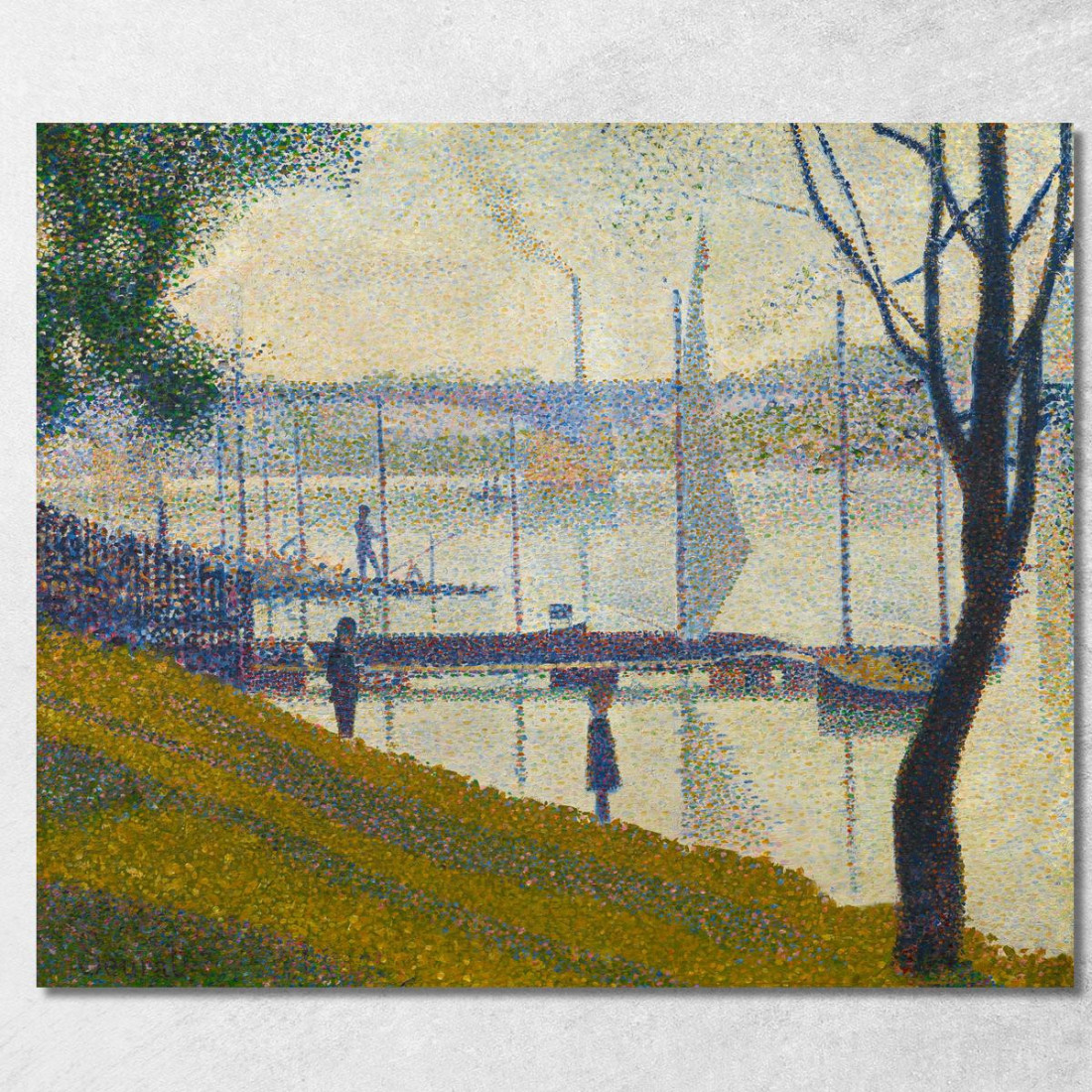 Ponte A Courbevoie Georges Seurat gsr11 quadro stampato su tela