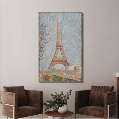 Torre Eiffel Georges Seurat gsr13 quadro stampato su tela