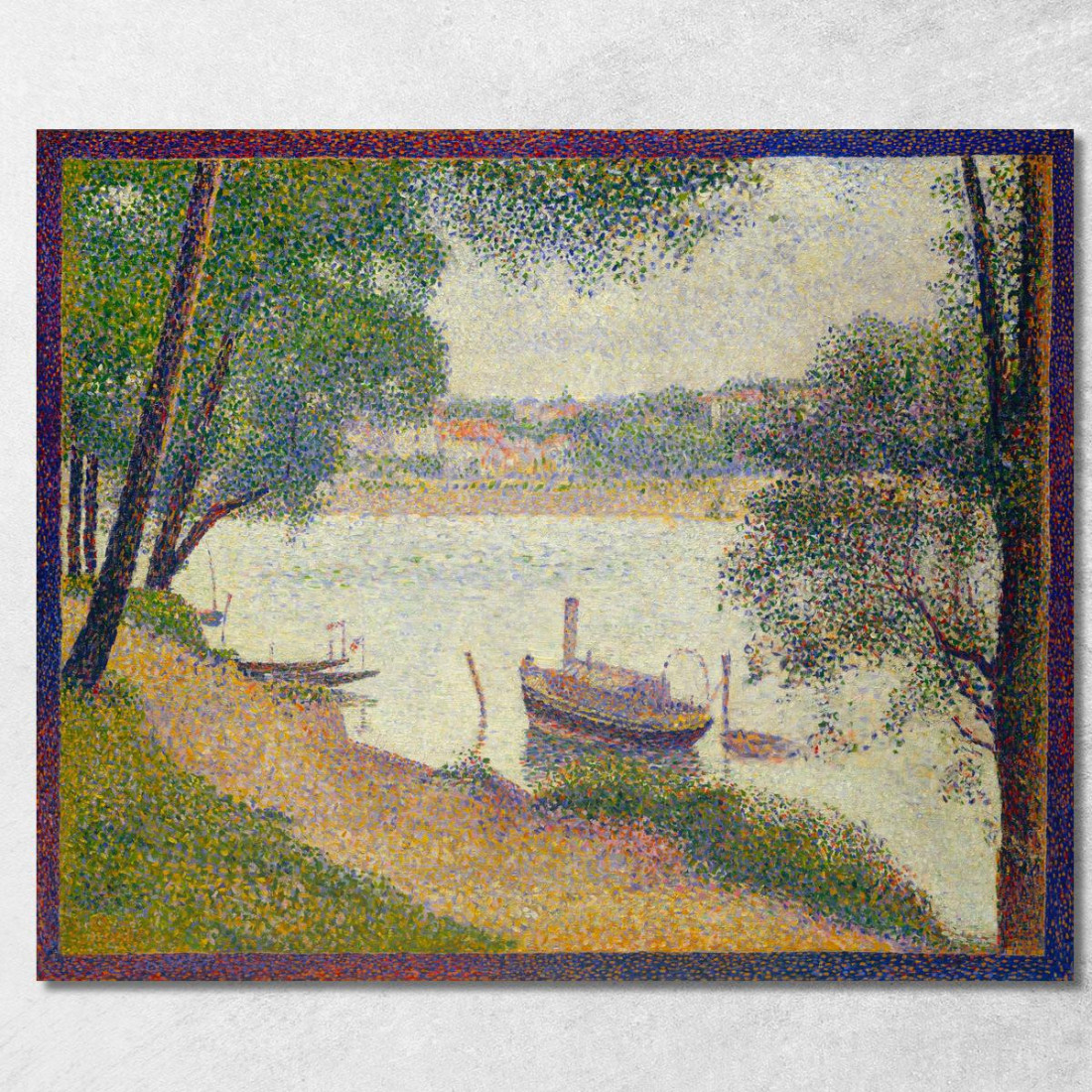 Tempo Grigio Grande Jatte Georges Seurat gsr29 quadro stampato su tela