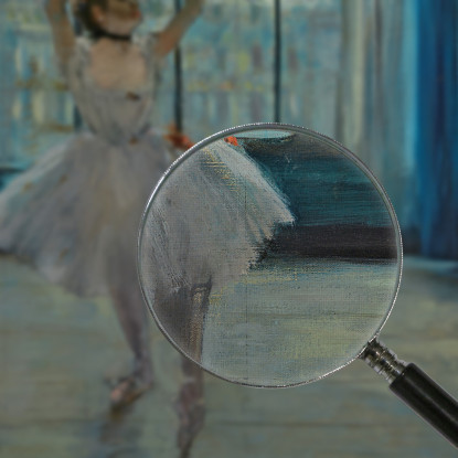 Ballerina In Posa Per Un Fotografo Ballerina Davanti Alla Finestra Edgar Degas edg22 quadro stampato su tela