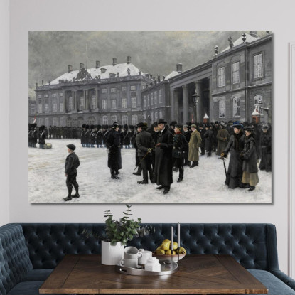 Cambio Della Guardia Al Palazzo Di Amalienborg Paul Fischer pfs6 quadro stampato su tela