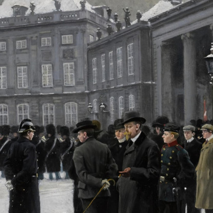 Cambio Della Guardia Al Palazzo Di Amalienborg Paul Fischer pfs6 quadro stampato su tela