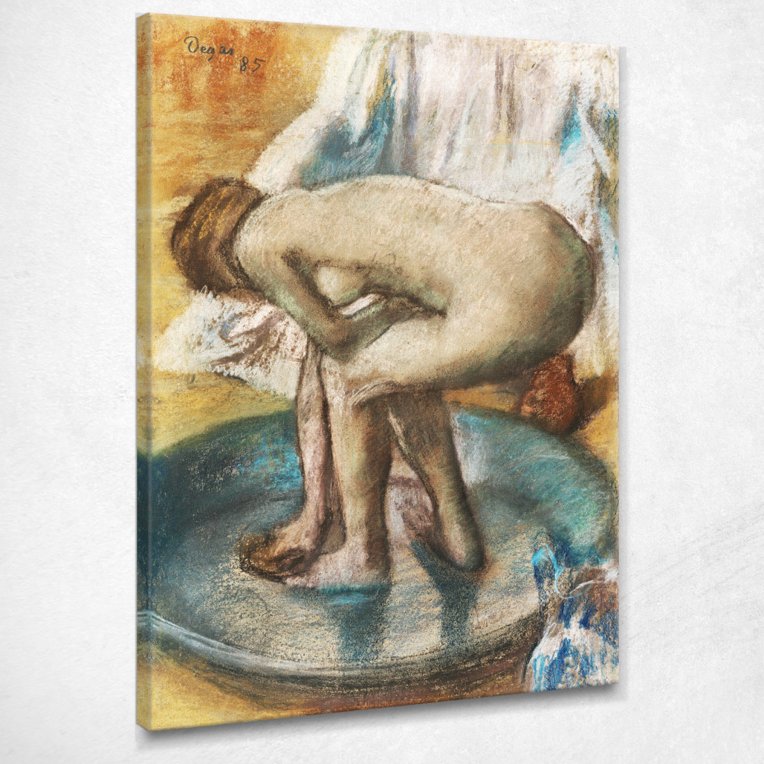 Donna Nuda Che Fa Il Bagno In Una Vasca Poco Profonda 1885 Edgar Degas edg59 quadro stampato su tela Donna Nuda Che Fa Il Bagno In Una Vasca Poco Profonda 1885 Edgar Degas edg59 quadro stampato su tela