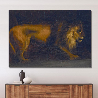 Studio Di Un Leone Théodore Géricault tgr44 quadro stampato su tela
