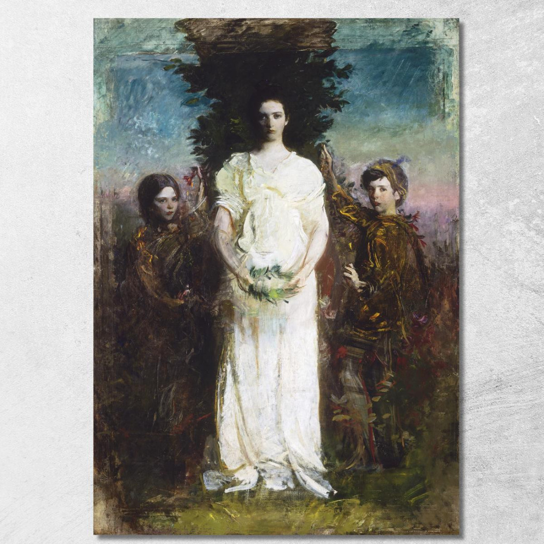 I Miei Figli Mary Gerald E Gladys Thayer Abbott Handerson Thayer aht14 quadro stampato su tela