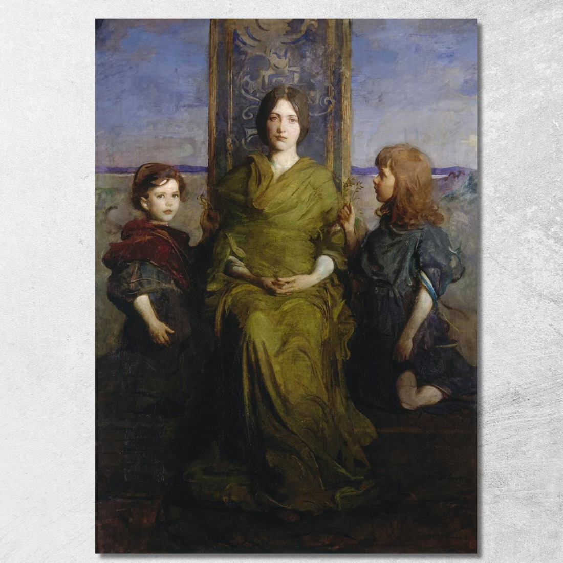 Vergine In Trono Abbott Handerson Thayer aht26 quadro stampato su tela Vergine In Trono Abbott Handerson Thayer aht26 quadro stampato su tela