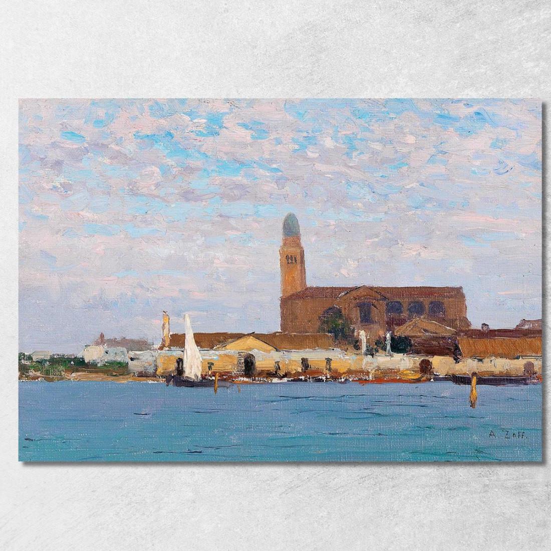 Una Vista Della Cattedrale Di Chioggia 2 Alfred Zoff azf9 quadro stampato su tela Una Vista Della Cattedrale Di Chioggia 2 Alfred Zoff azf9 quadro stampato su tela