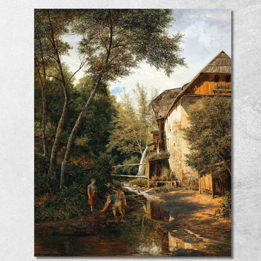 Un Vecchio Mulino Sopra Pörtschach Alfred Zoff azf16 quadro stampato su tela Un Vecchio Mulino Sopra Pörtschach Alfred Zoff azf16 quadro stampato su tela
