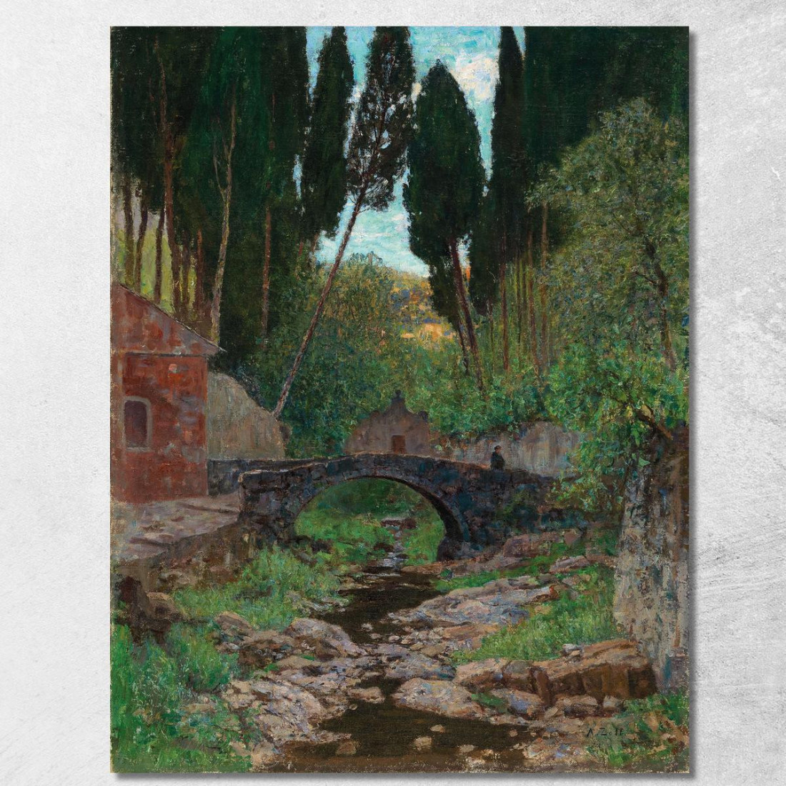 Un Vecchio Ponte Di Pietra Alfred Zoff azf17 quadro stampato su tela Un Vecchio Ponte Di Pietra Alfred Zoff azf17 quadro stampato su tela
