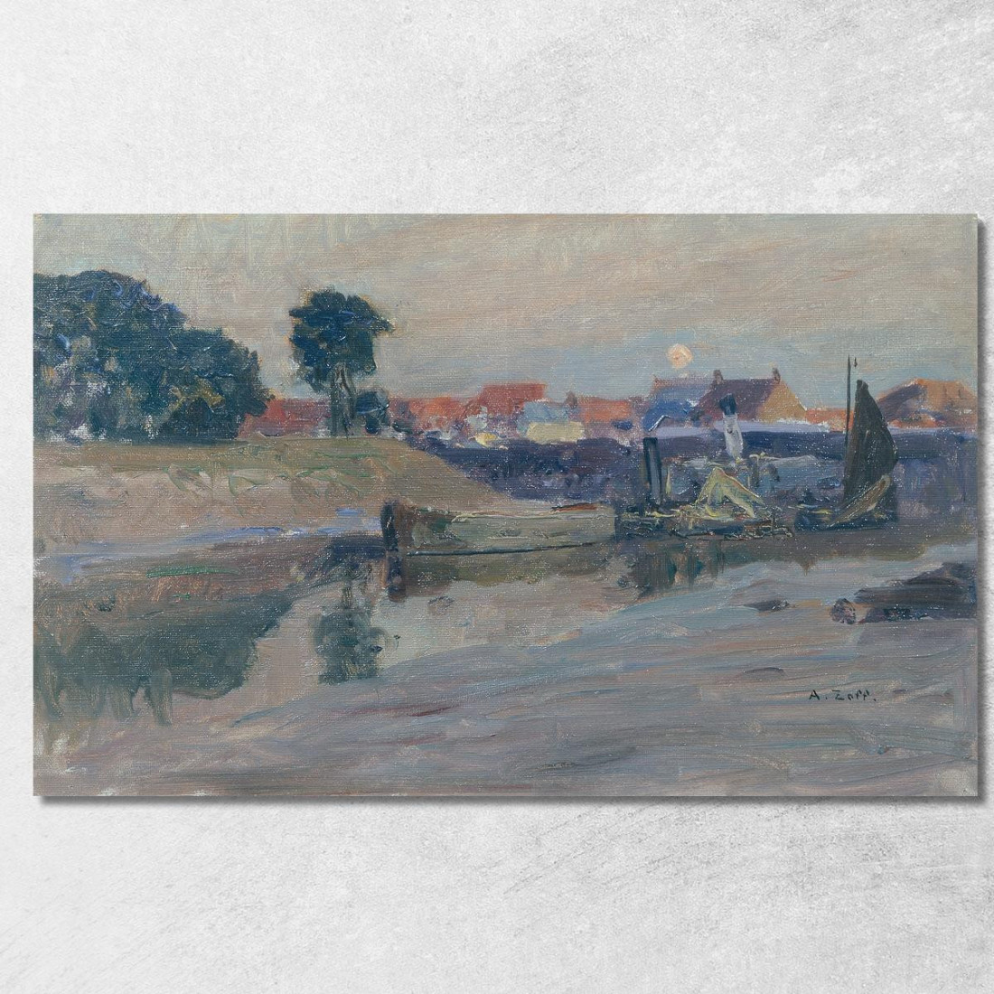 Luna Nascente Su Nieuport Alfred Zoff azf18 quadro stampato su tela Luna Nascente Su Nieuport Alfred Zoff azf18 quadro stampato su tela