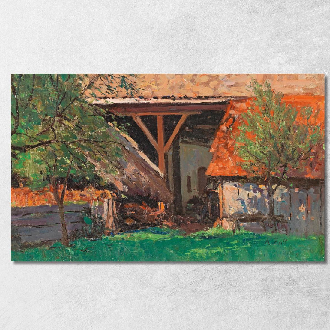 Fienile A Stainz Alfred Zoff azf20 quadro stampato su tela Fienile A Stainz Alfred Zoff azf20 quadro stampato su tela