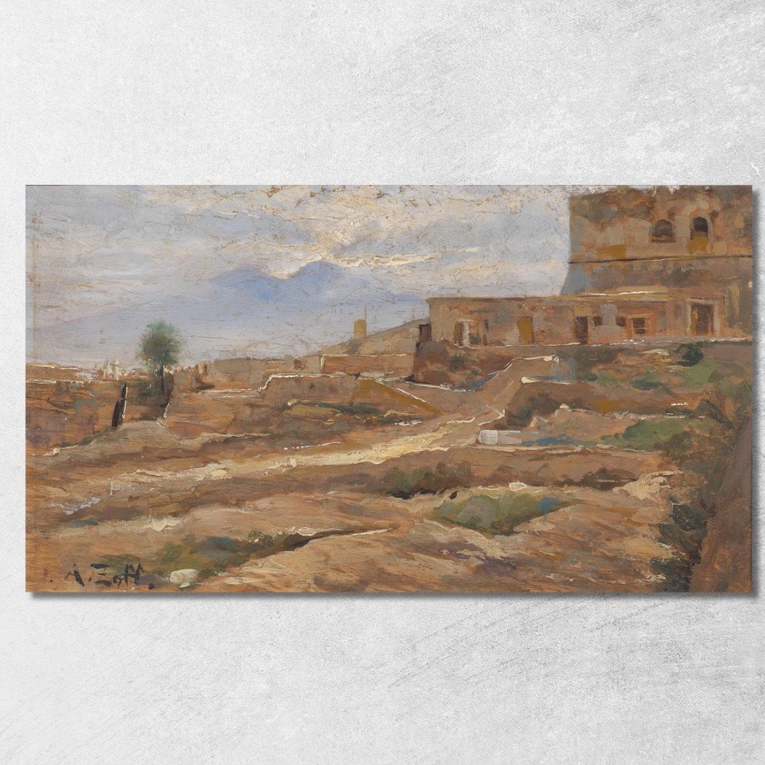 Veduta Di Castel Sant'Elmo Alfred Zoff azf23 quadro stampato su tela Veduta Di Castel Sant'Elmo Alfred Zoff azf23 quadro stampato su tela