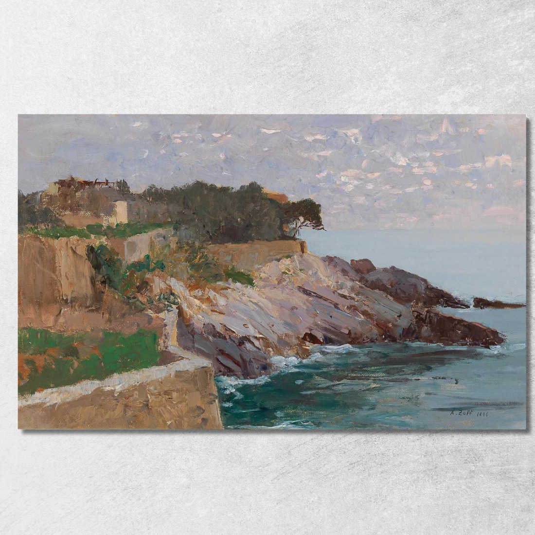 Costa Golfo Paradiso Alfred Zoff azf30 quadro stampato su tela Costa Golfo Paradiso Alfred Zoff azf30 quadro stampato su tela
