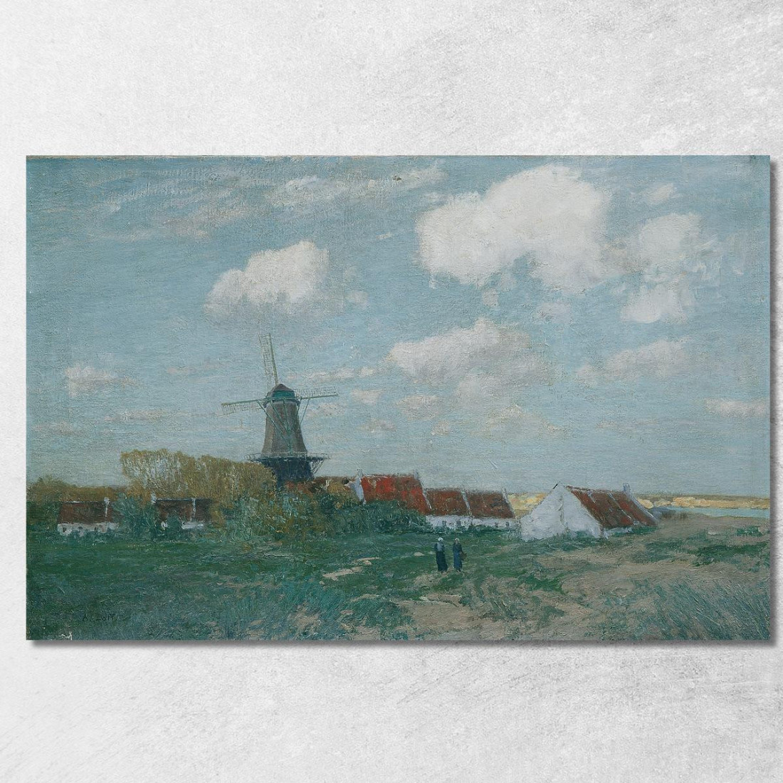 Villaggio Sulla Duna Alfred Zoff azf31 quadro stampato su tela Villaggio Sulla Duna Alfred Zoff azf31 quadro stampato su tela
