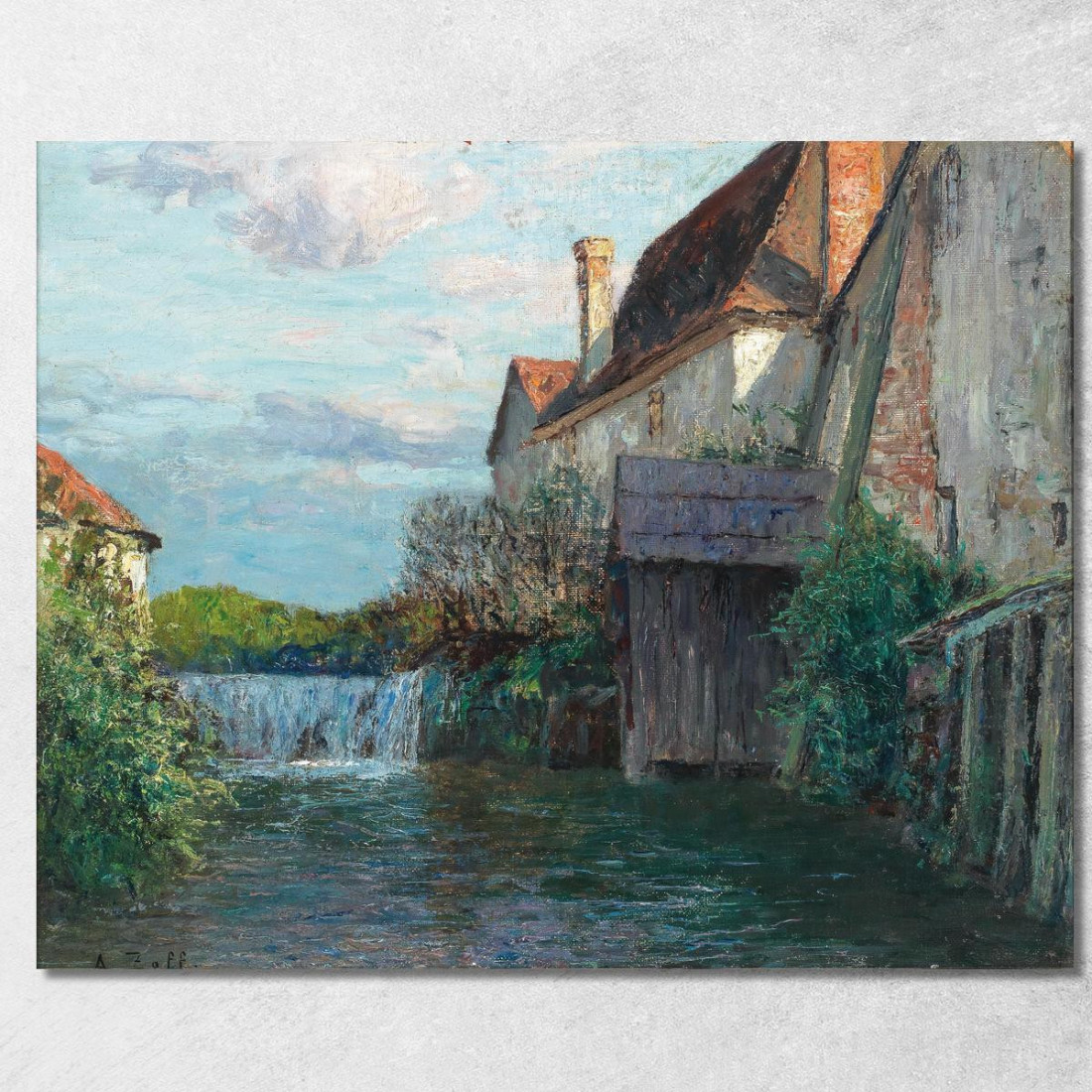 Motivo Di Una Ferriera Della Stiria Alfred Zoff azf49 quadro stampato su tela Motivo Di Una Ferriera Della Stiria Alfred Zoff azf49 quadro stampato su tela