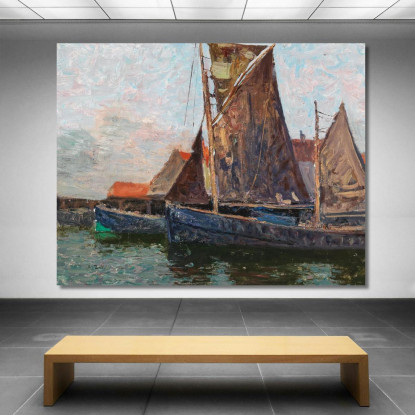 Barche A Vela Alfred Zoff azf56 quadro stampato su tela