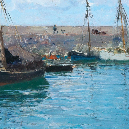 Il Molo Di Attracco A Krems Alfred Zoff azf65 quadro stampato su tela
