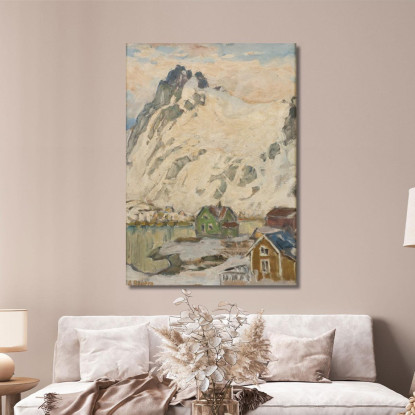 Ai Piedi Della Montagna. Studio Da Lofoten Anna Boberg abb9 quadro stampato su tela