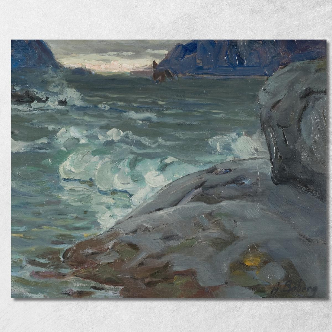 Spiaggia. Studio Dal Nord Della Norvegia Anna Boberg abb10 quadro stampato su tela Spiaggia. Studio Dal Nord Della Norvegia Anna Boberg abb10 quadro stampato su tela