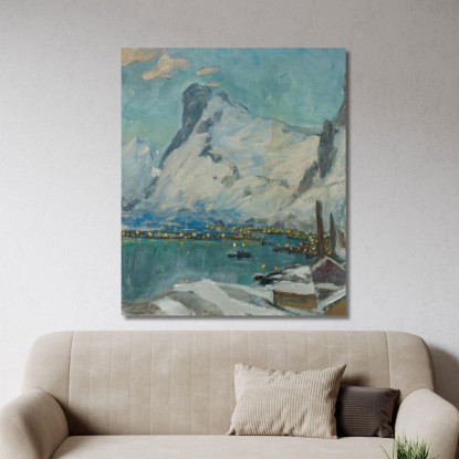 Lofoten Alla Luce Della Sera. Studio Anna Boberg abb22 quadro stampato su tela