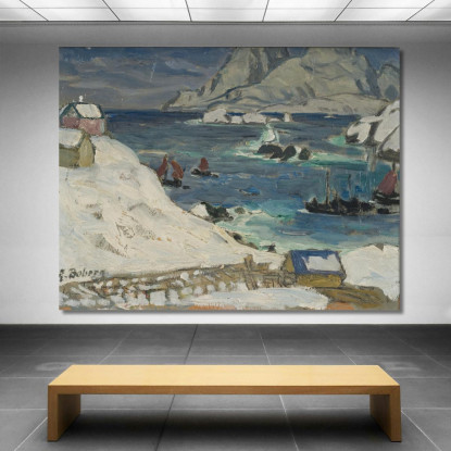 Correre Prima Della Tempesta. Studio Dalla Norvegia Settentrionale Anna Boberg abb32 quadro stampato su tela