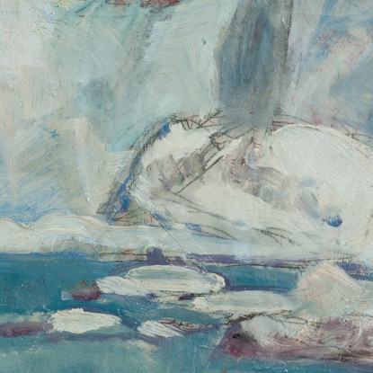 Il Porto Di Svolvaer Nel Pieno Della Stagione Della Pesca. Studio Da Lofoten Anna Boberg abb43 quadro stampato su tela