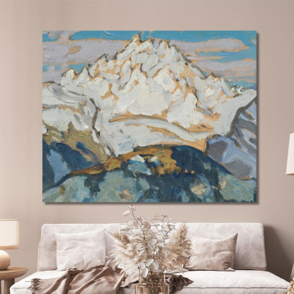 La Cima Della Montagna Bianca. Studiare Dalla Svizzera Anna Boberg abb50 quadro stampato su tela