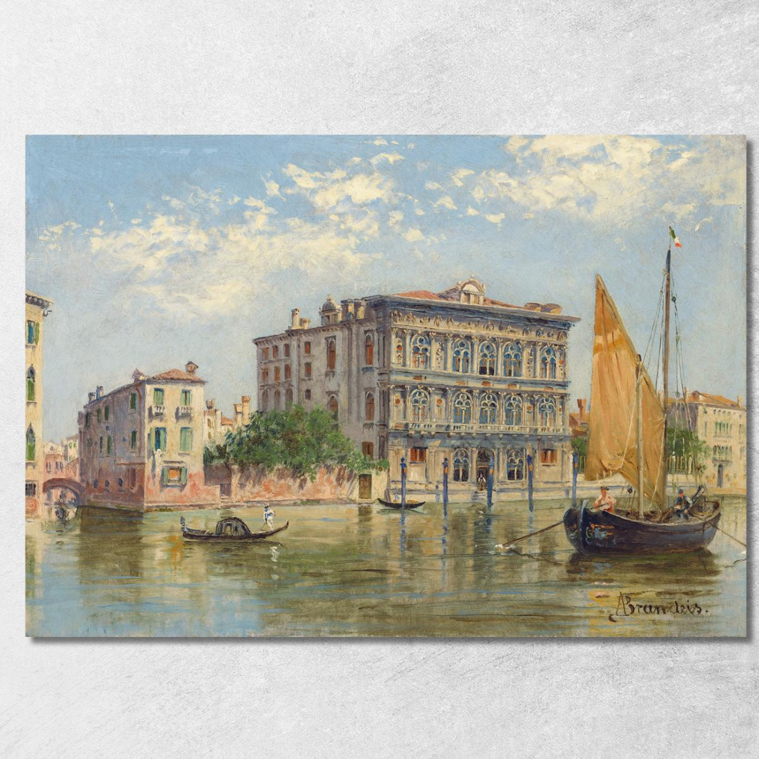Ca' Vendramin Calergi Dal Canal Grande Venezia Antonietta Brandeis abn13 quadro stampato su tela Ca' Vendramin Calergi Dal Canal Grande Venezia Antonietta Brandeis abn13 quadro stampato su tela