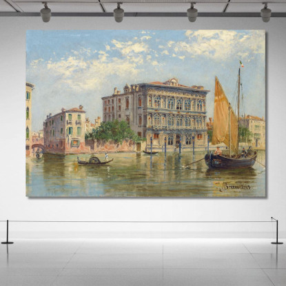 Ca' Vendramin Calergi Dal Canal Grande Venezia Antonietta Brandeis abn13 quadro stampato su tela