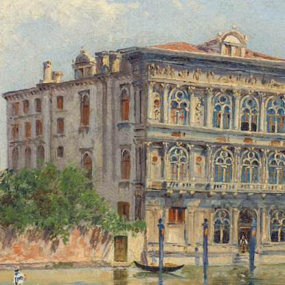 Ca' Vendramin Calergi Dal Canal Grande Venezia Antonietta Brandeis abn13 quadro stampato su tela