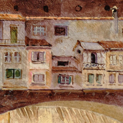 Firenze Ponte Vecchio Antonietta Brandeis abn17 quadro stampato su tela