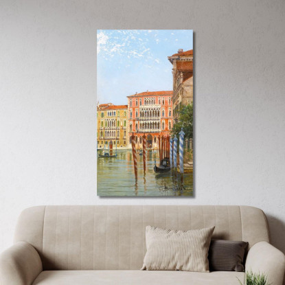 Palazzo Ca' Foscari Venice Antonietta Brandeis abn24 quadro stampato su tela