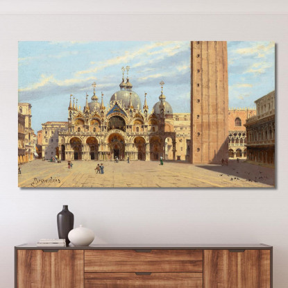 Piazza San Marco Venice Antonietta Brandeis abn28 quadro stampato su tela
